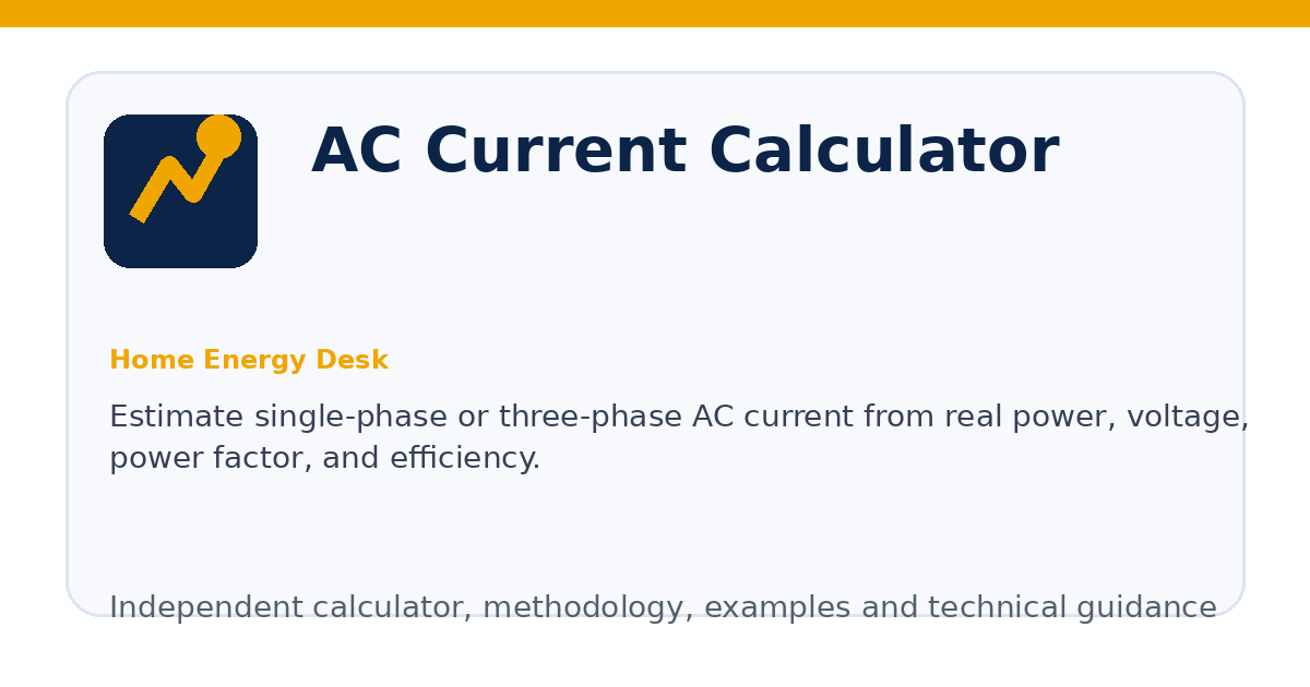 AC Current Calculator illustration