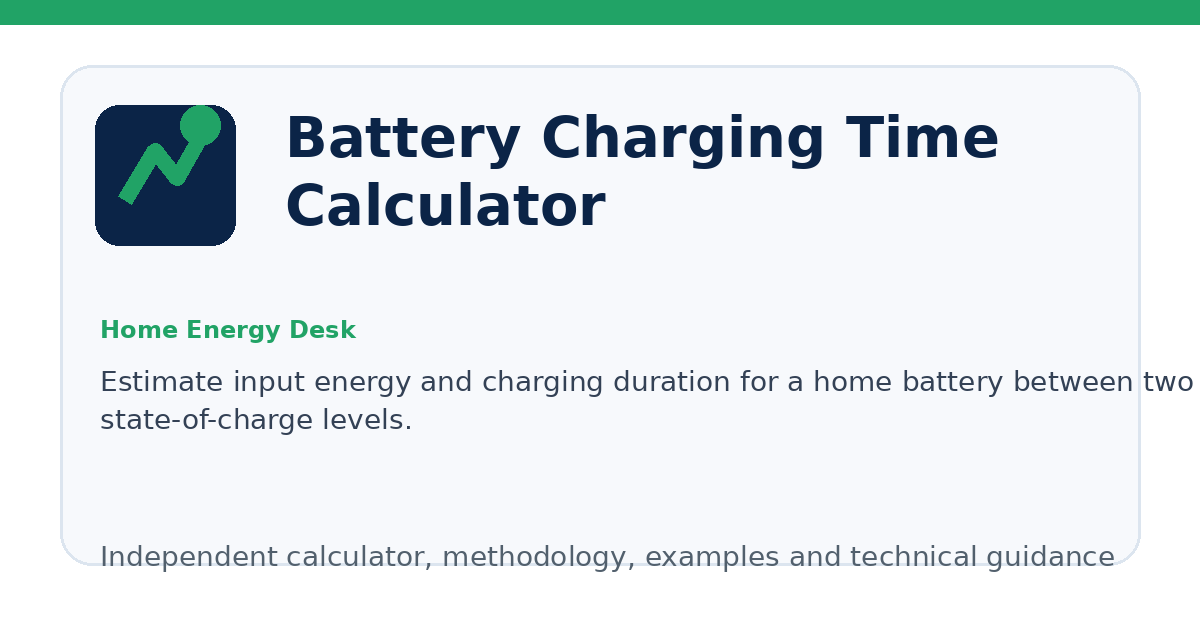 Battery Charging Time Calculator illustration