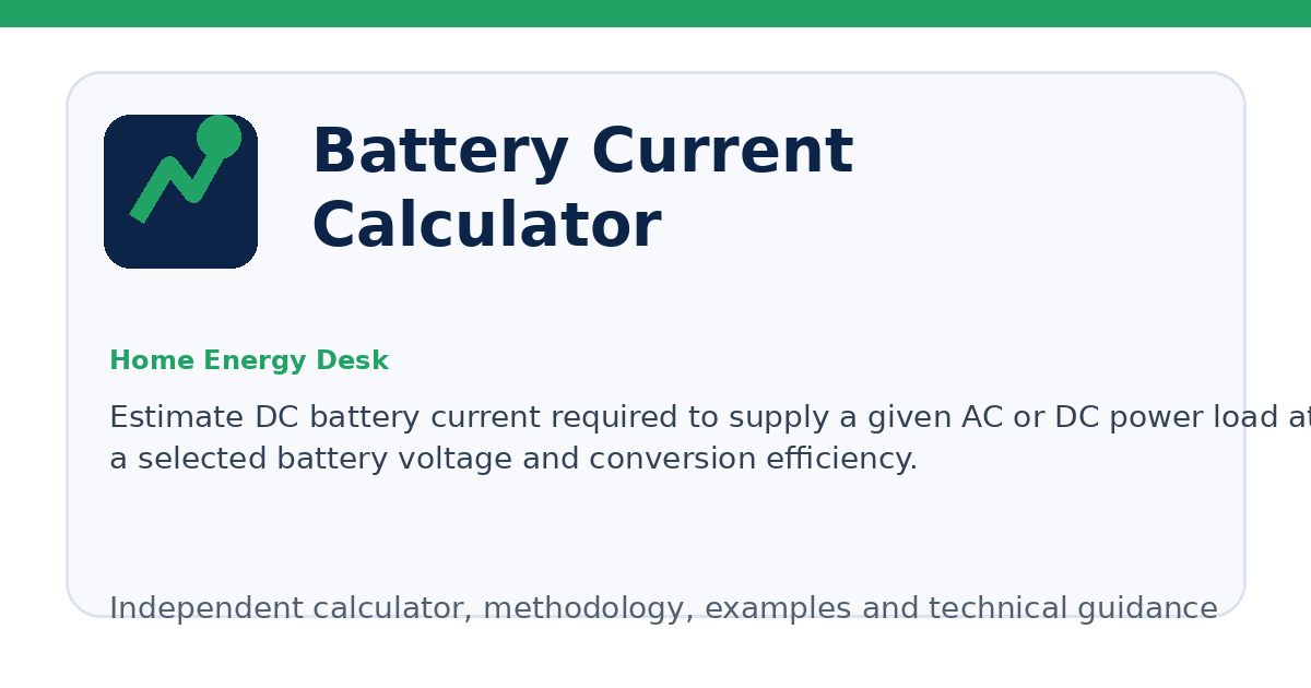 Battery Current Calculator illustration