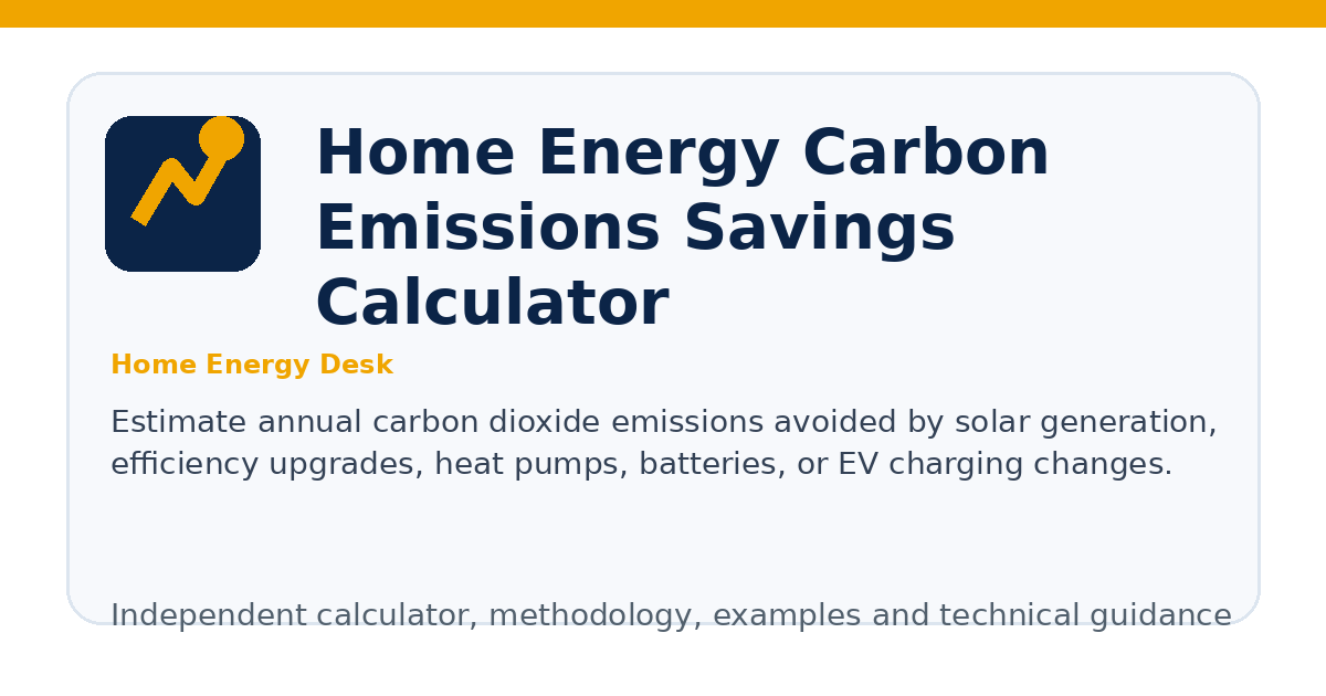 Home Energy Carbon Emissions Savings Calculator illustration