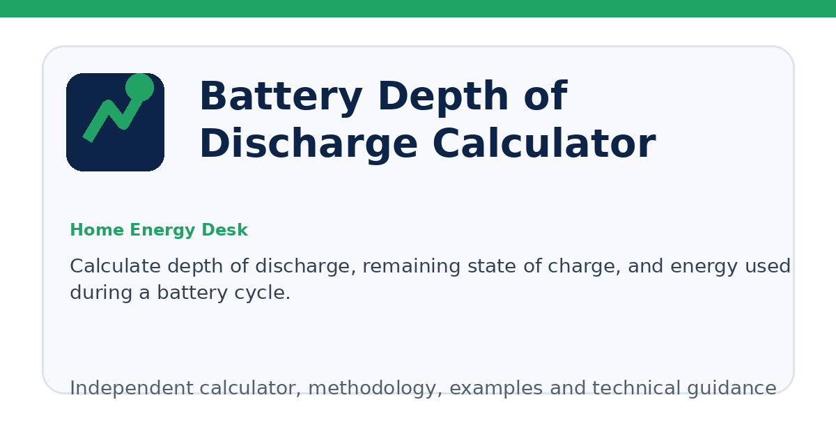 Battery Depth of Discharge Calculator illustration