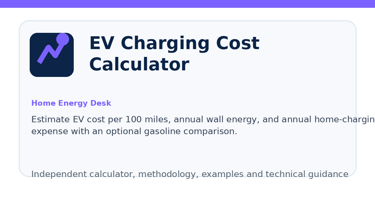 EV Charging Cost Calculator illustration