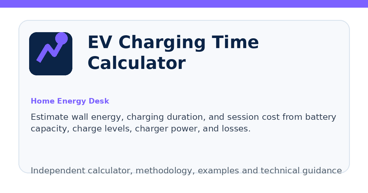 EV Charging Time Calculator illustration