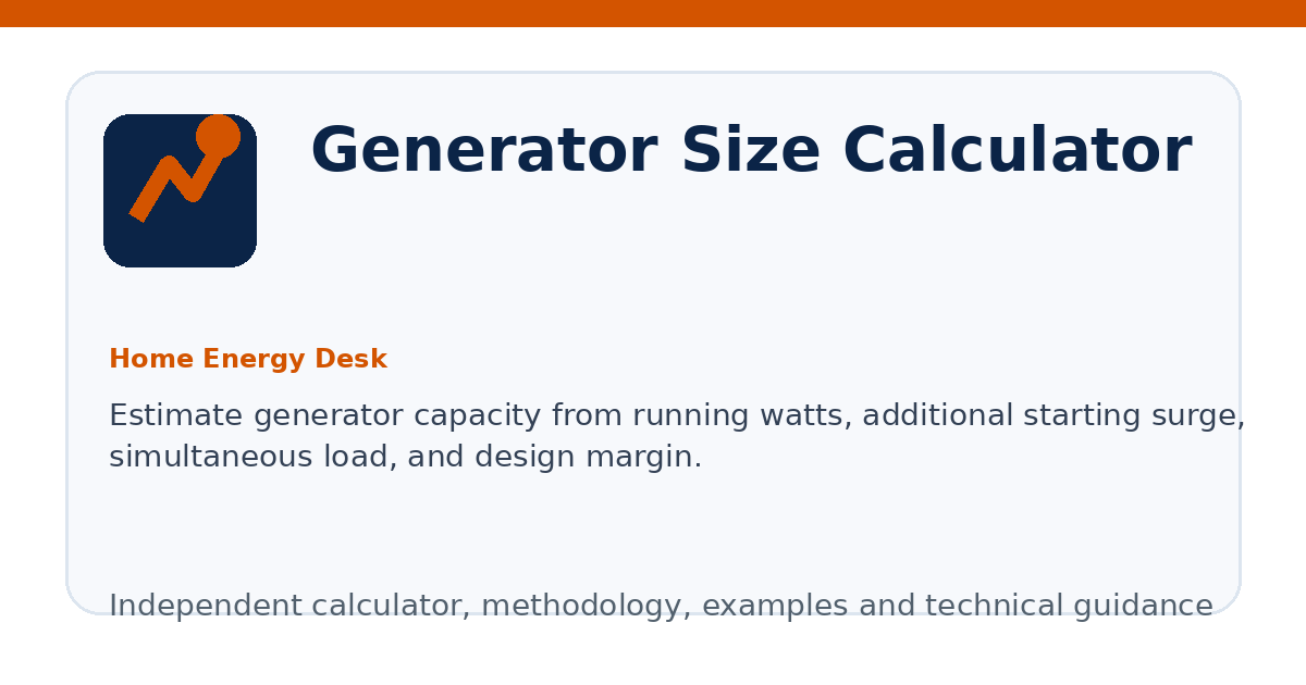 Generator Size Calculator illustration