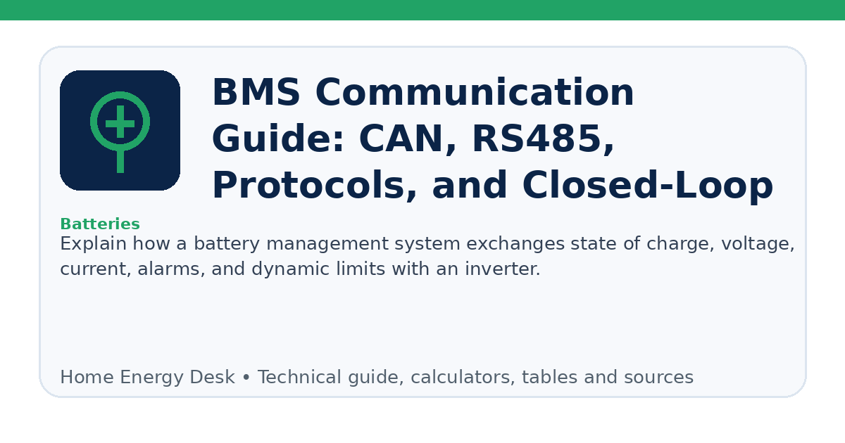 BMS Communication Guide: CAN, RS485, Protocols, and Closed-Loop Control infographic