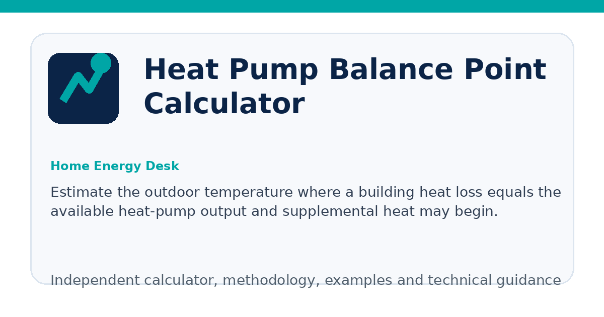 Heat Pump Balance Point Calculator illustration