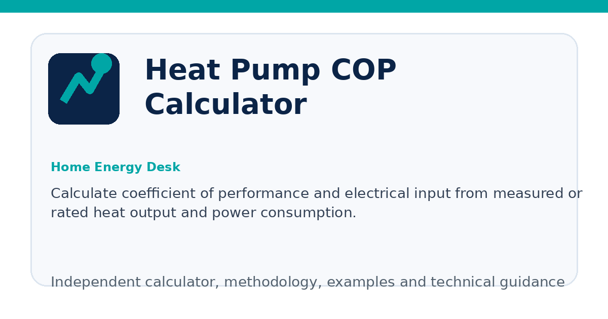 Heat Pump COP Calculator illustration
