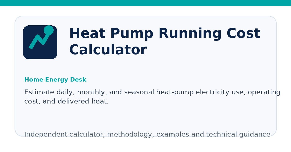 Heat Pump Running Cost Calculator illustration
