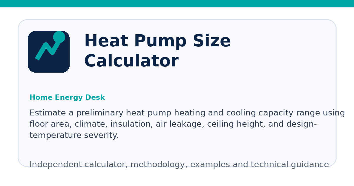 Heat Pump Size Calculator illustration