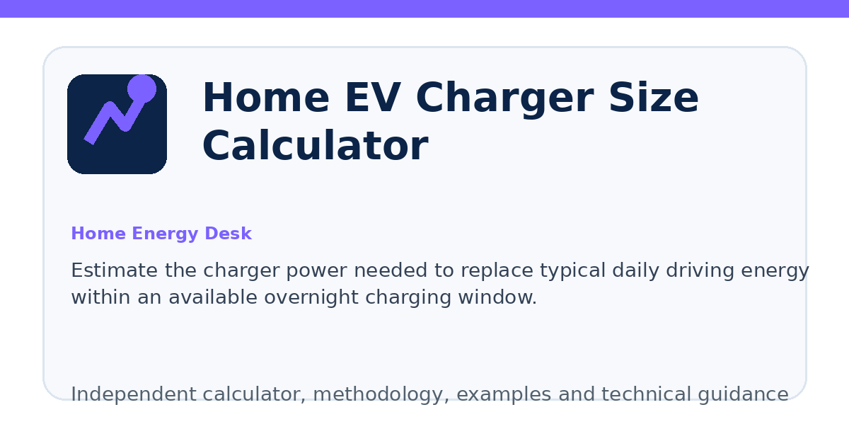Home EV Charger Size Calculator illustration