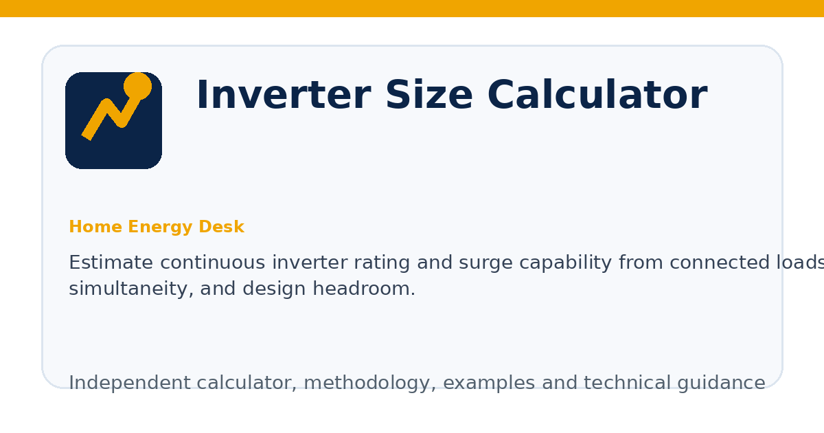 Inverter Size Calculator illustration