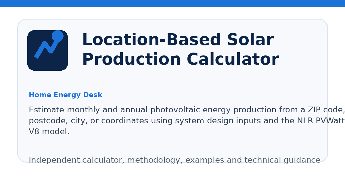 Location-Based Solar Production Calculator illustration