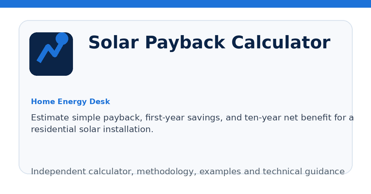 Solar Payback Calculator illustration