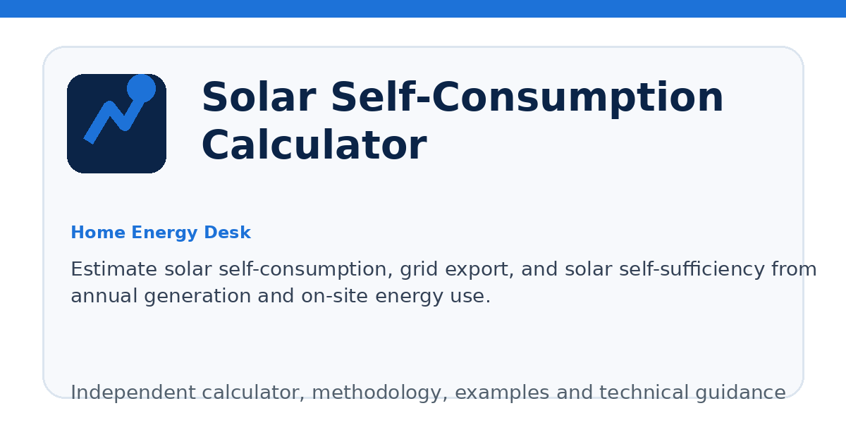 Solar Self-Consumption Calculator illustration
