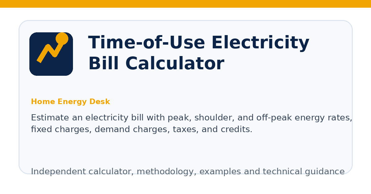 Time-of-Use Electricity Bill Calculator illustration