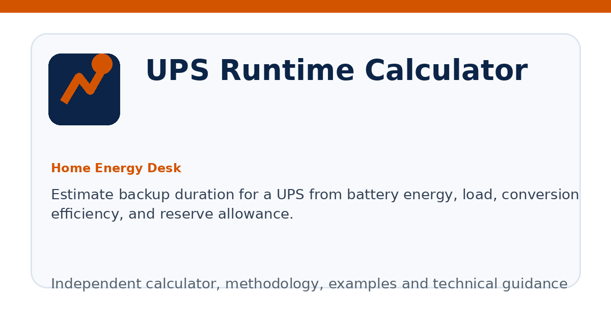 UPS Runtime Calculator illustration